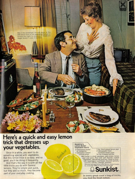 an image of a man and woman about to eat dinner