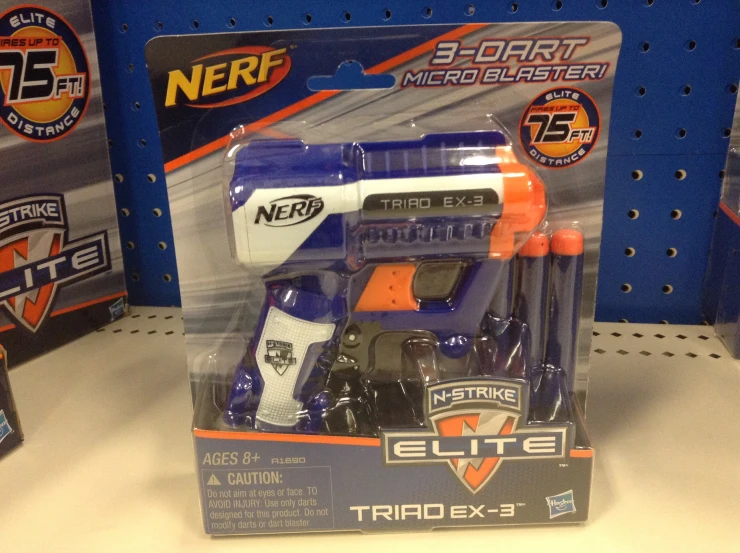 a toy gun with a nerf attachment