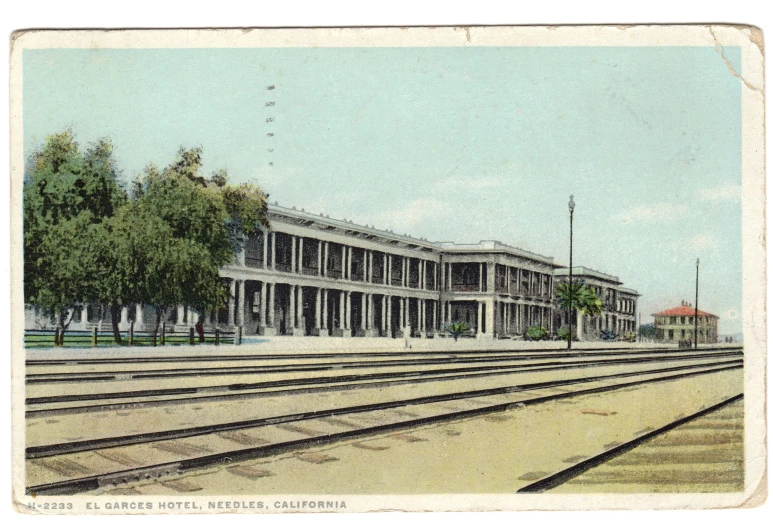a postcard depicting the building at union station