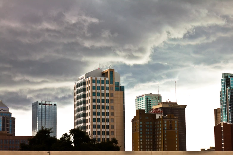 a view of a city from across the street