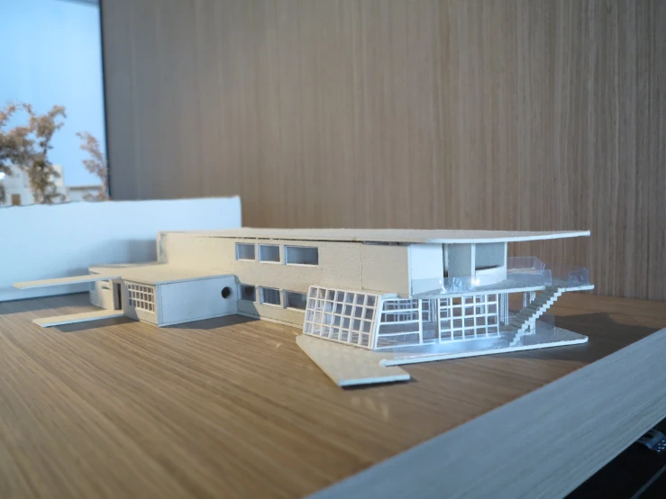 a small model of a large modern building