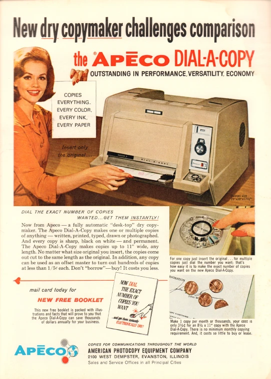 an advertit for a new dry maker, called apeco diala - copy