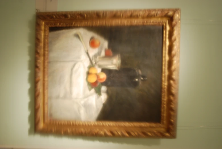 a painting on a wall in a room