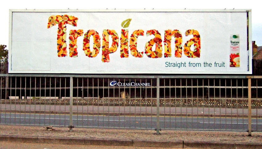 an advertit on a truck for toucana on the road