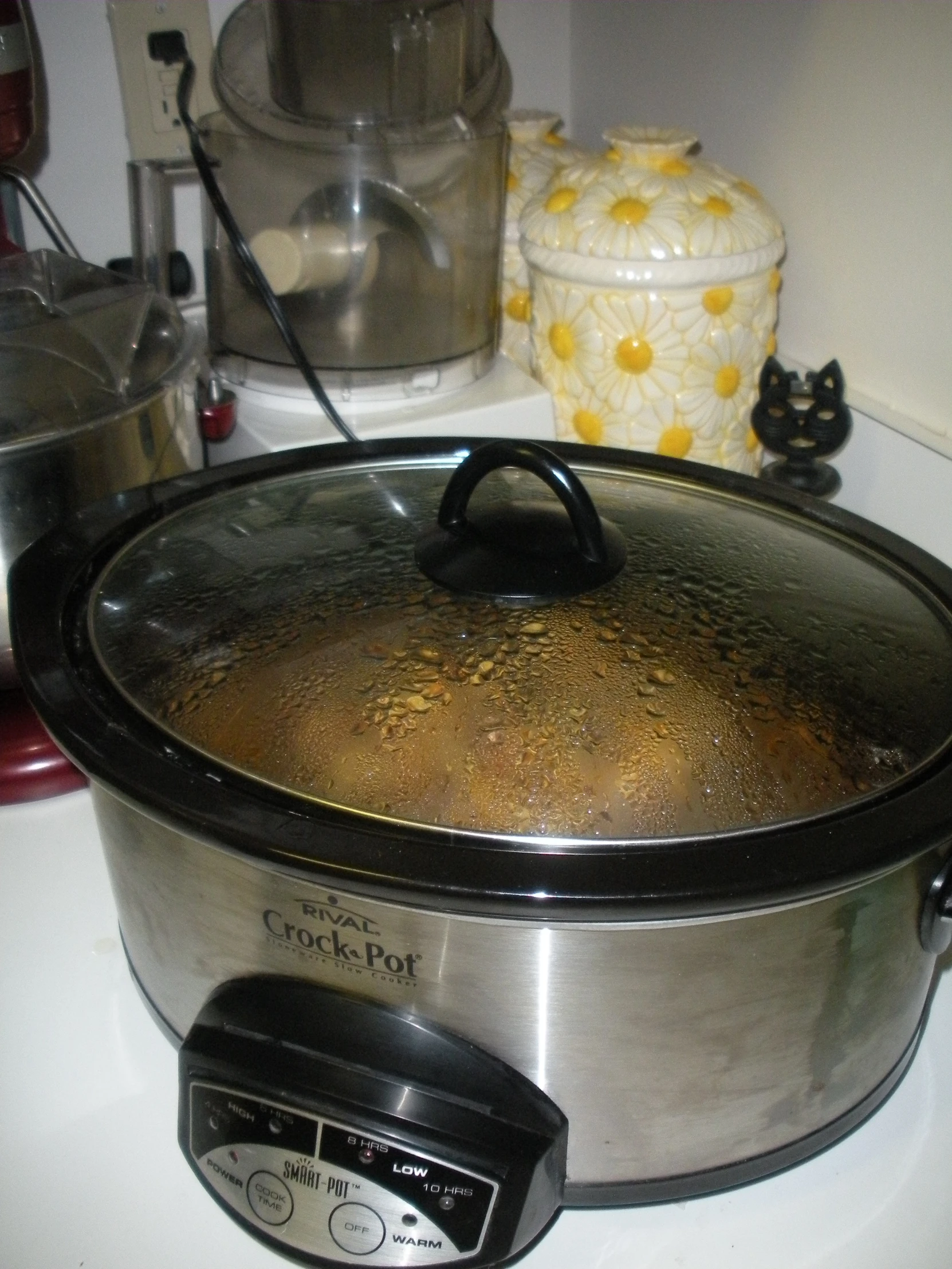 the crock pot has been seasoned and is ready for customers to see