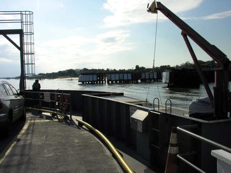 view of water from a ferry in the daylight