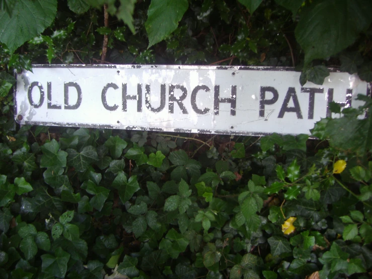 this is an old sign, probably called'old church path '