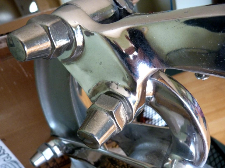 closeup view of the bottom part of a bike bicycle