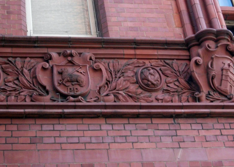 an image of a brick building that is carved into it