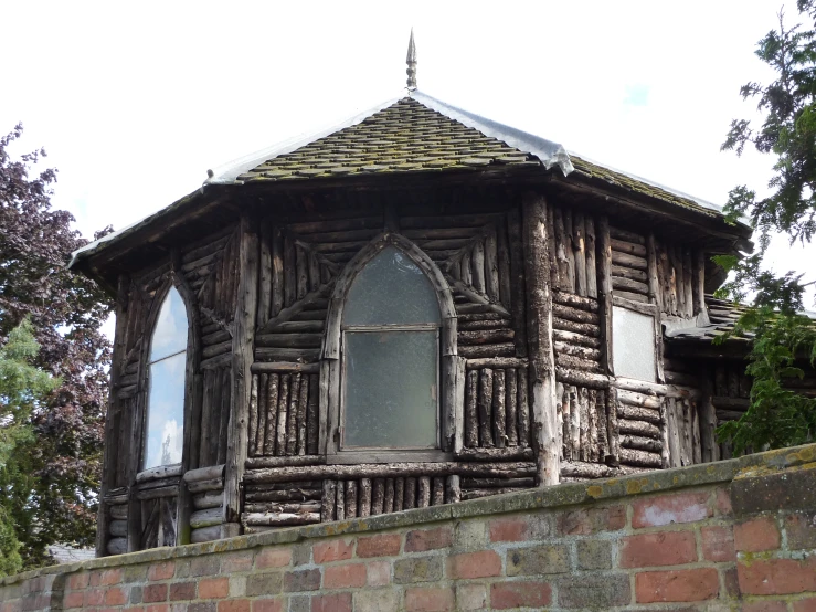 a small wooden structure made from sticks and sticks