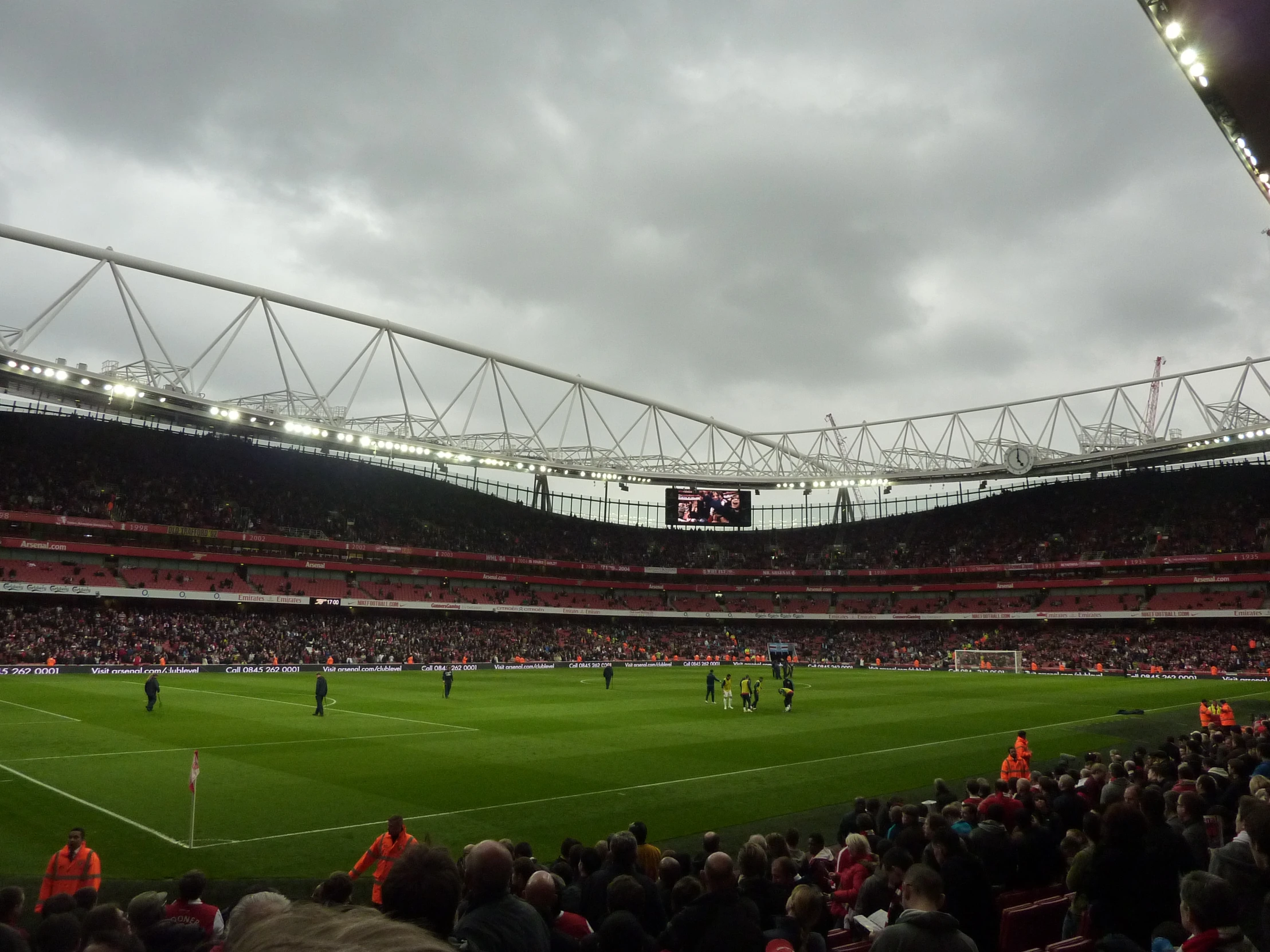 the stadium is full with lots of spectators