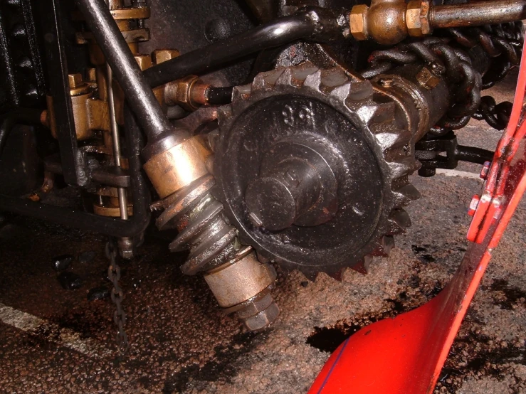 the engine of an automobile in dirty conditions
