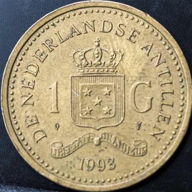 a coin is placed on a table