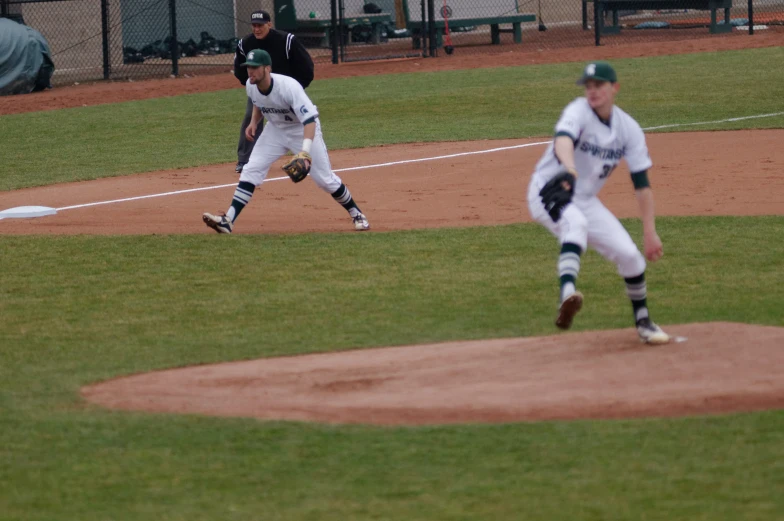 a player throws the ball at another player in a baseball game