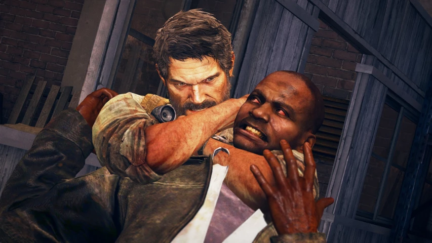 two men are fighting each other in a video game