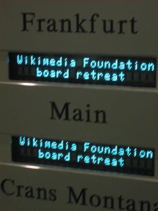 a display in the lobby displays information on certain surfaces