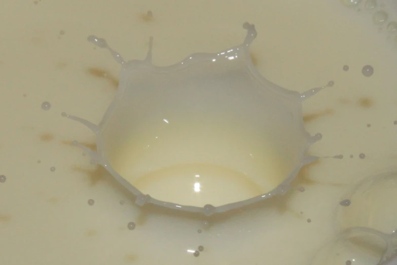 a white pitcher of liquid with a liquid drainer