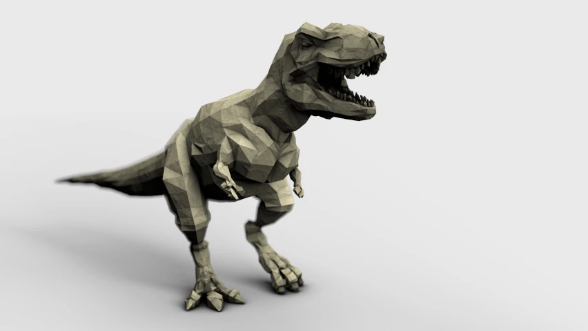 tyranceron dinosaur, low poly design by ktjg