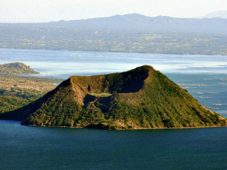 an island in the middle of a large body of water