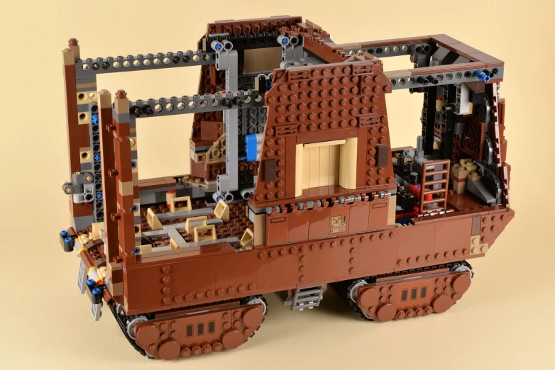 a close up view of a lego work machine with wheels