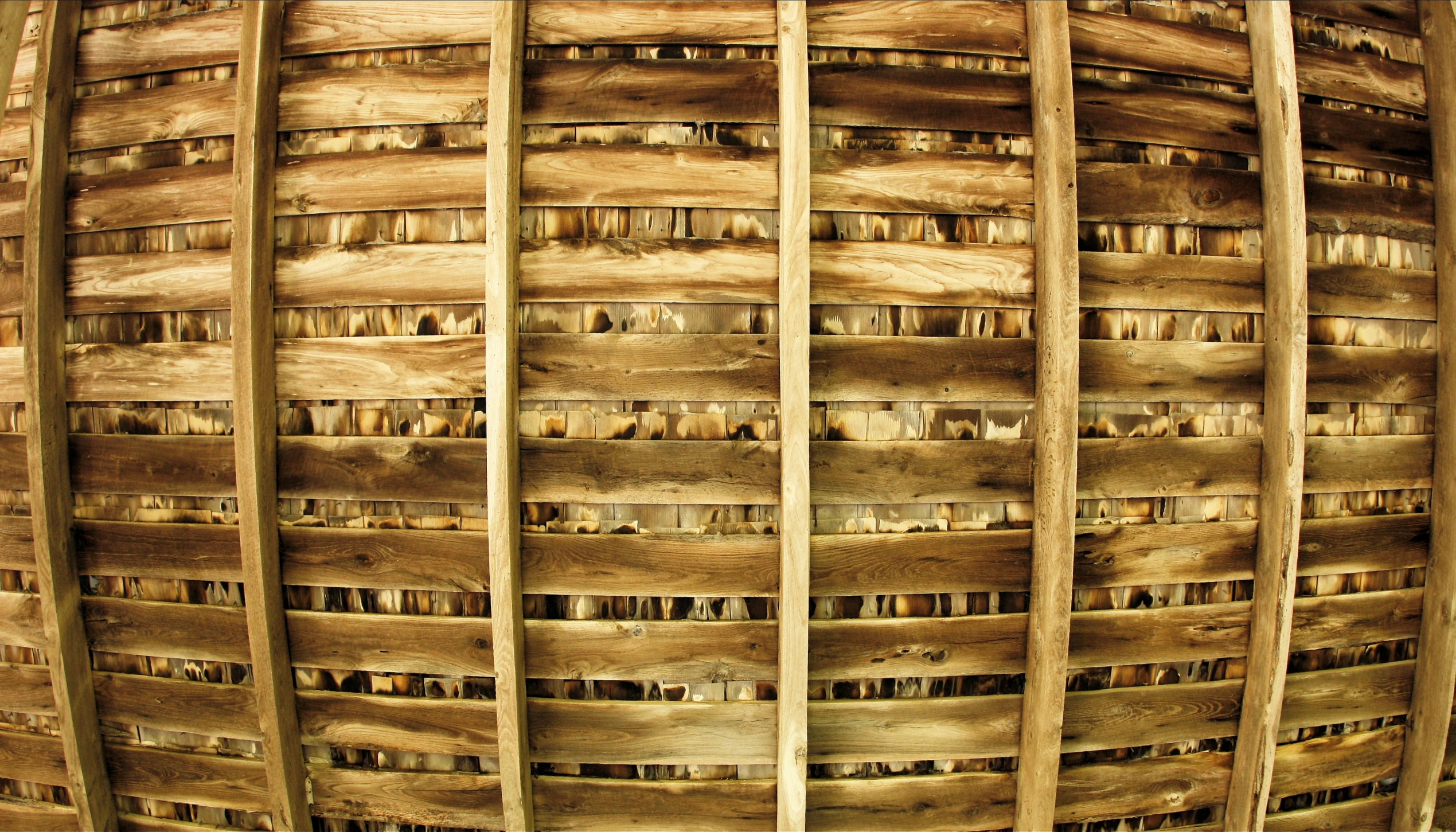 an artistic po shows some wood strips