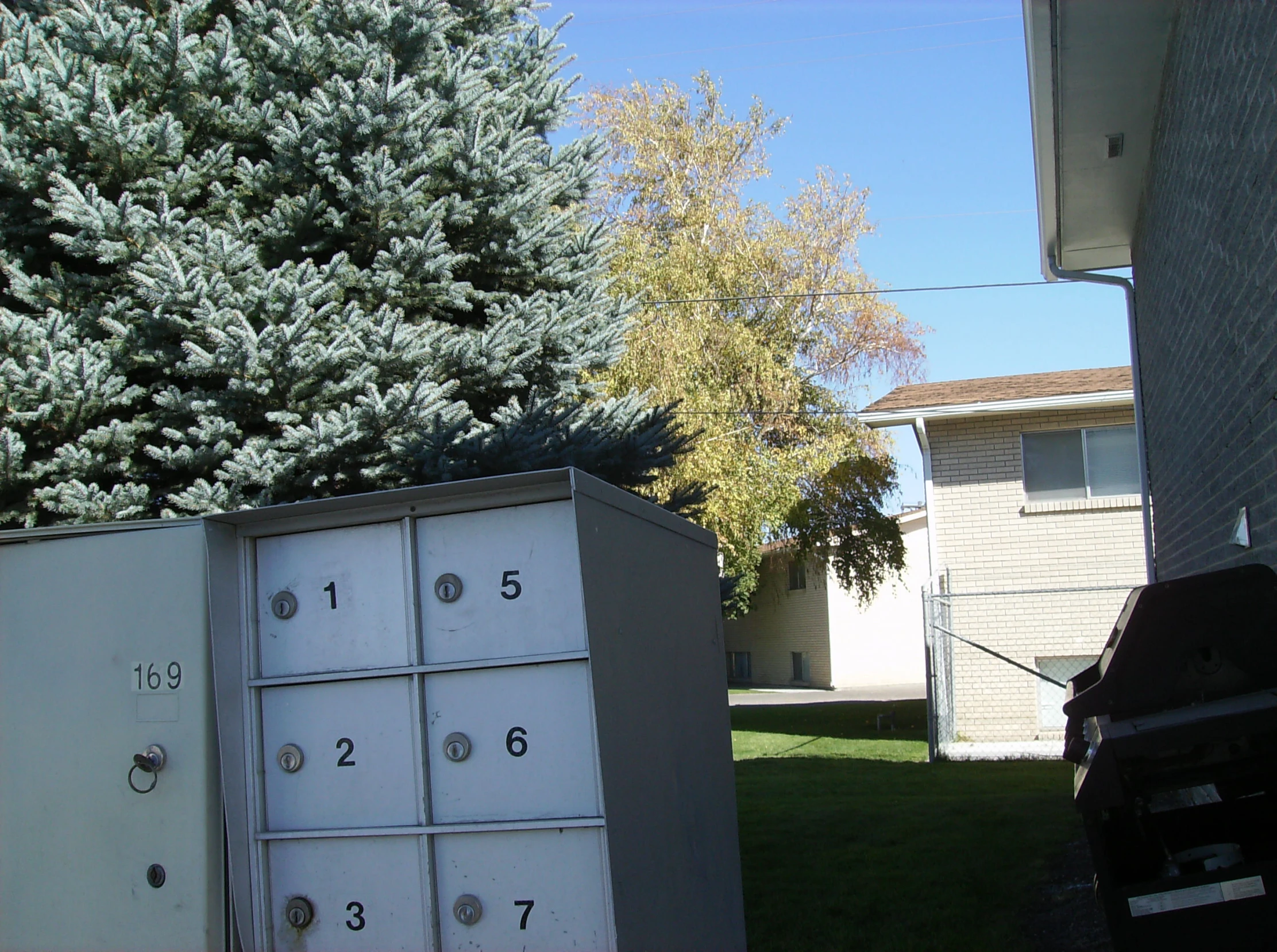 a house with several filing cabinets in the front