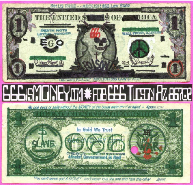 two twenty five ten dollar bills with two other different types