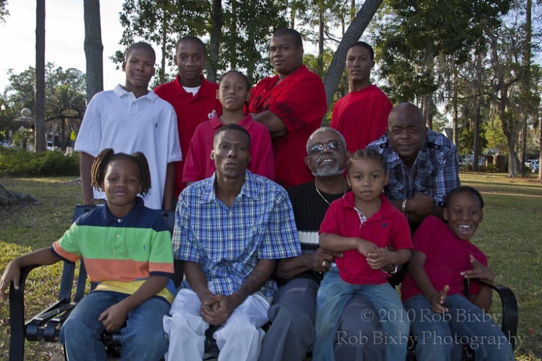 the people in the picture are all wearing red shirts