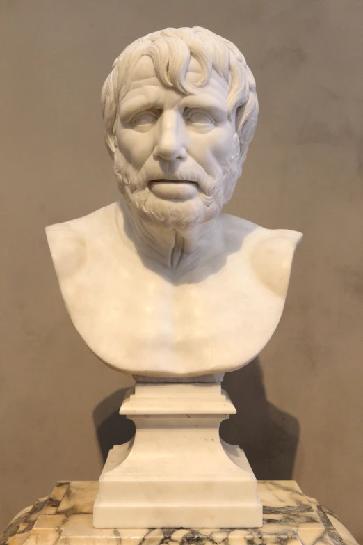 there is a white bust of aham lincoln