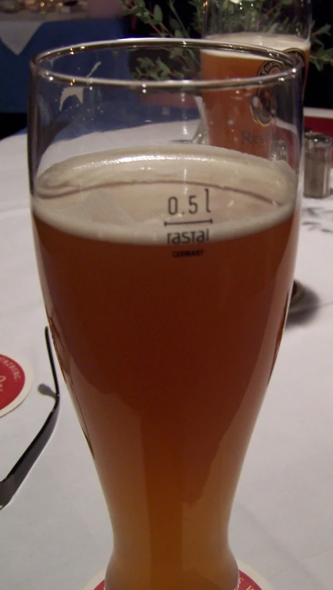 a very large glass sitting on a white table