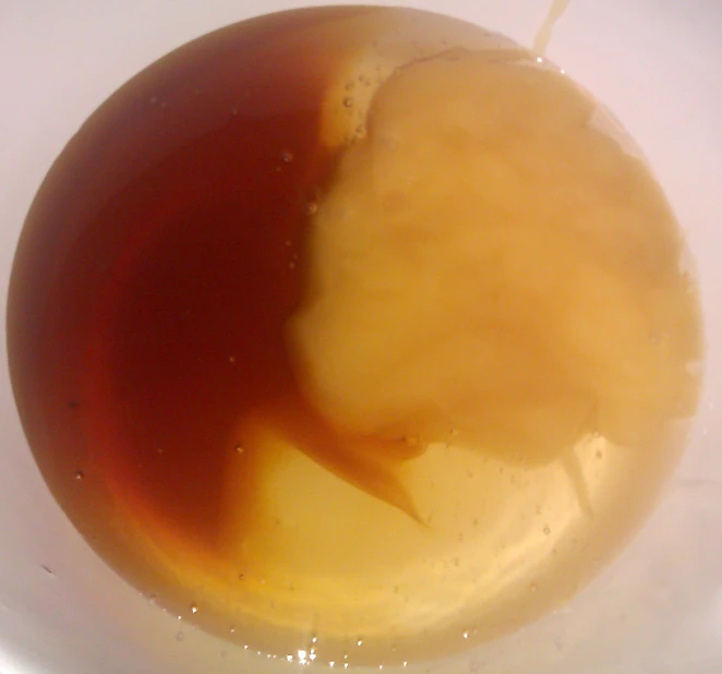 syrup in a bowl with one droplet