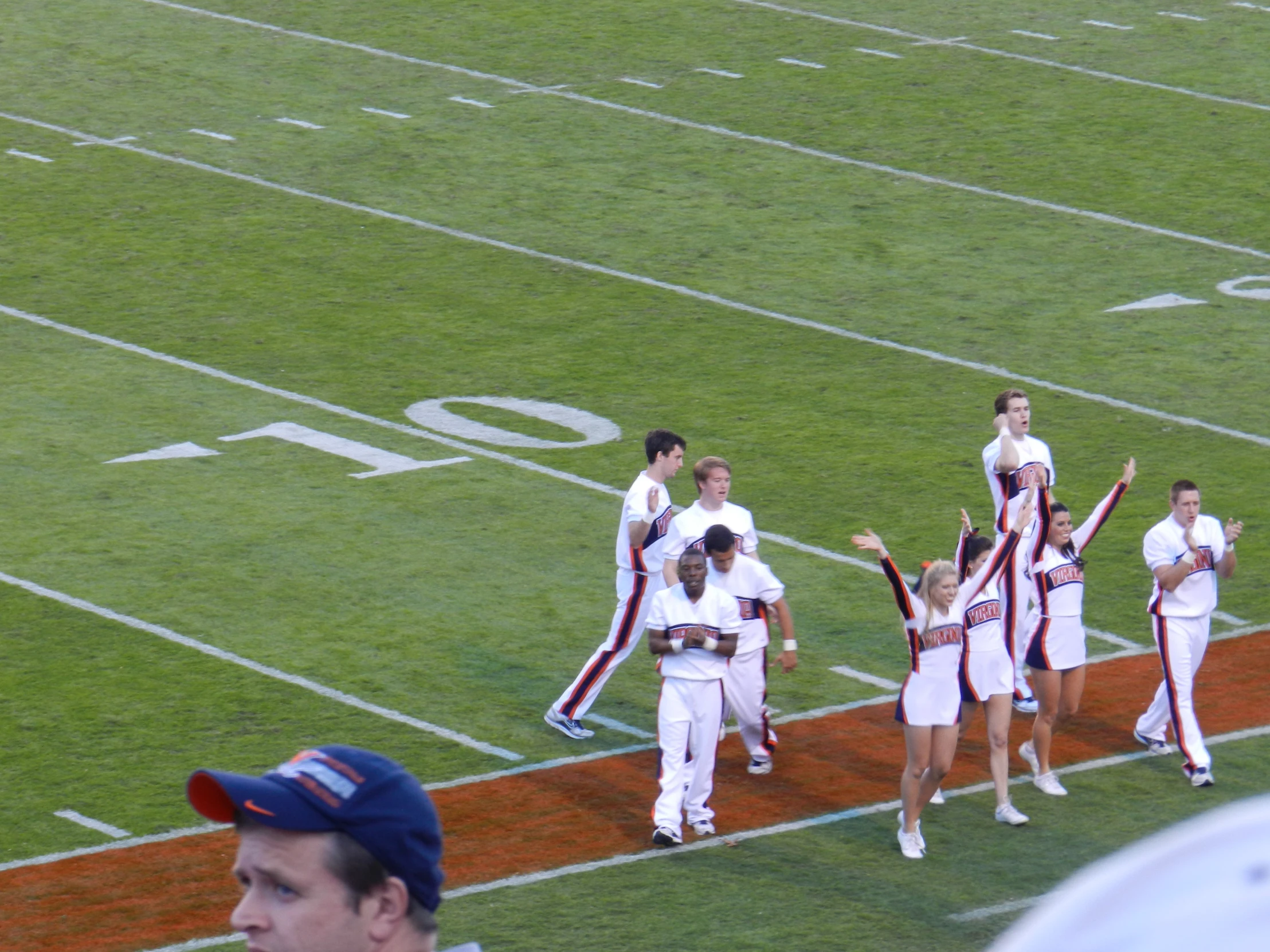 players celeting their place at the end of the football game