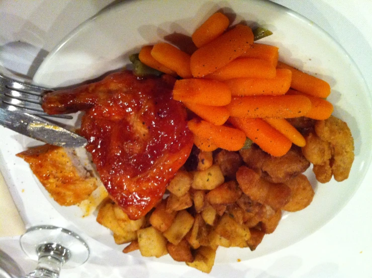 a white plate topped with lots of different foods