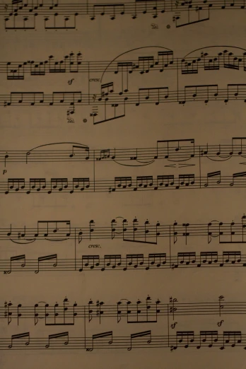 a sheet music with musical notes