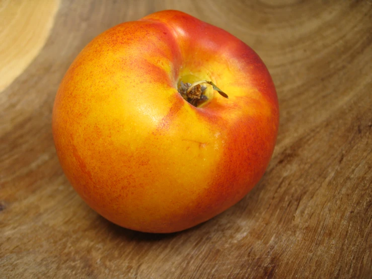 a red apple with a bee sitting on top of it