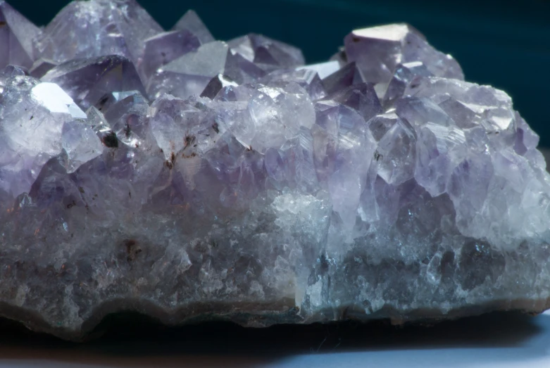 an up close view of some purple rocks