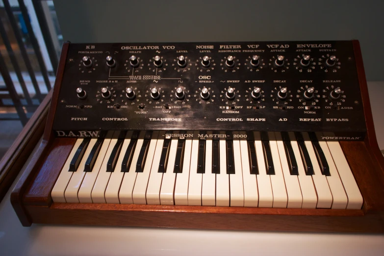 a large synthesizer sitting on top of a table