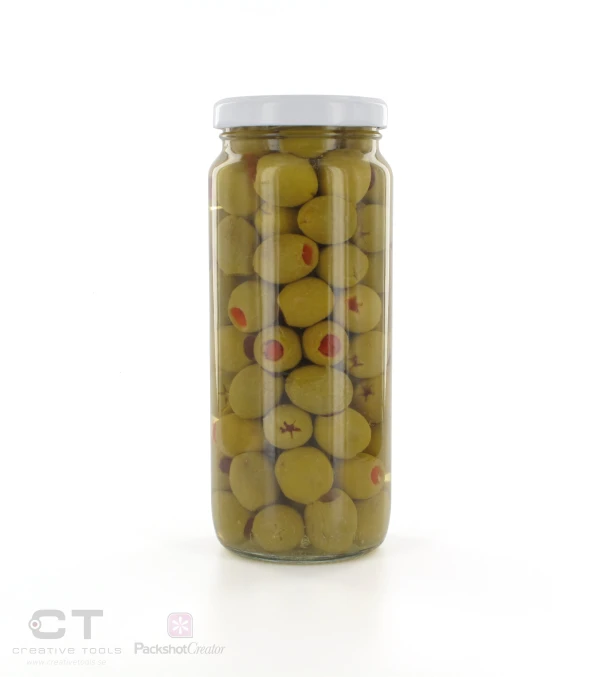 there are a lot of green olives in this jar