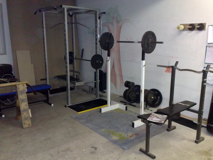 an empty home gym with no equipment