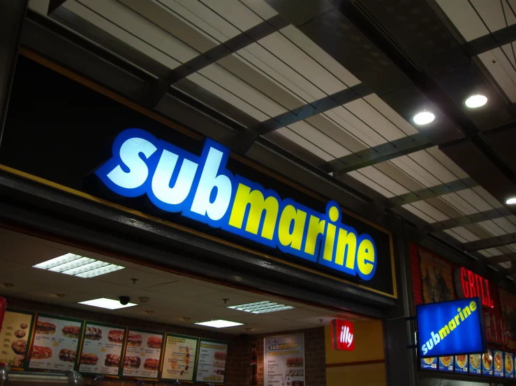 a subway carne with the submac lit up