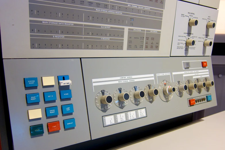control panel showing the various controls of a machine