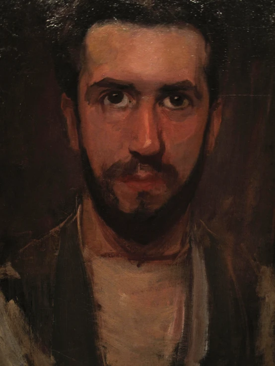 a painting of a man with dark hair