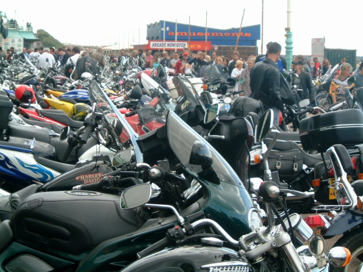 a lot of different types of motor bikes