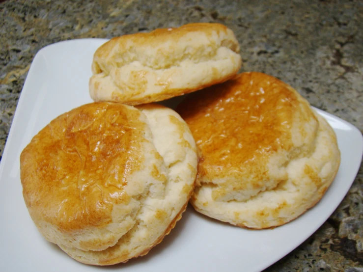 a close up of biscuits on a plate