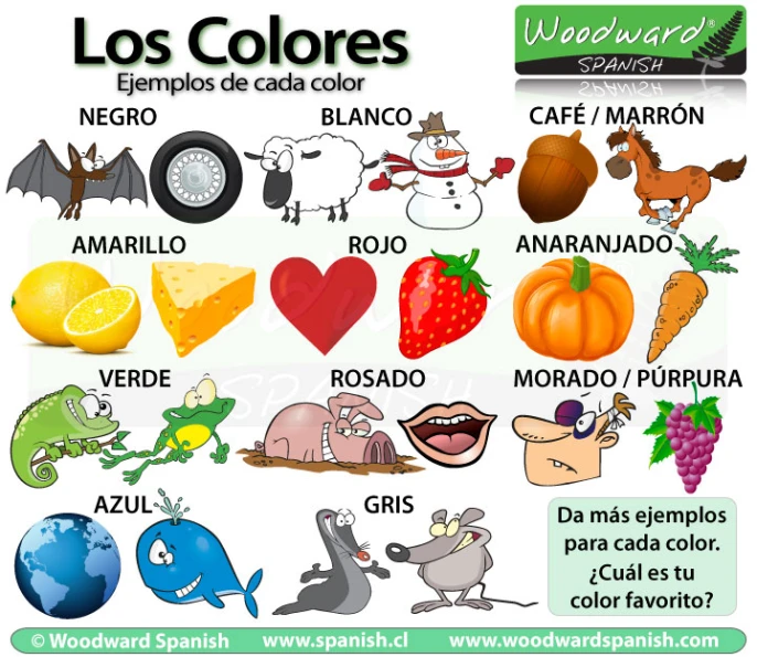 spanish children's book titled los colors