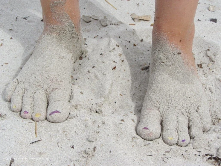 a person standing on top of a sandy beach