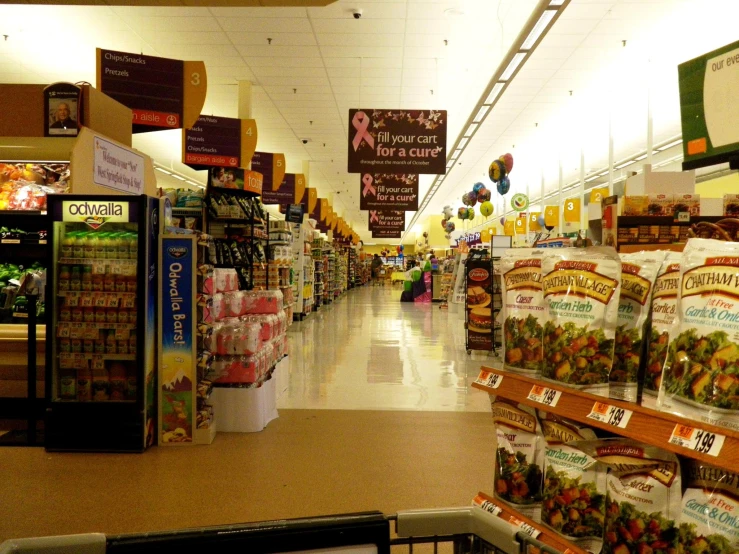 a grocery store filled with lots of different kinds of food