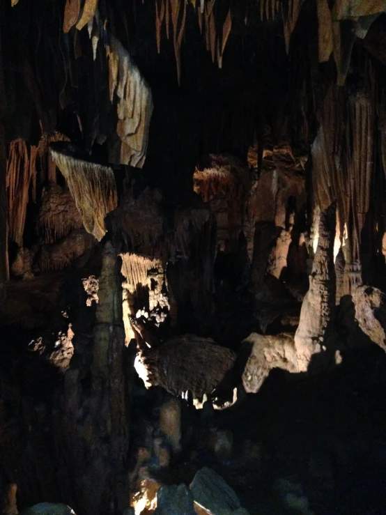 the cave walls are made up of rock and some other caves