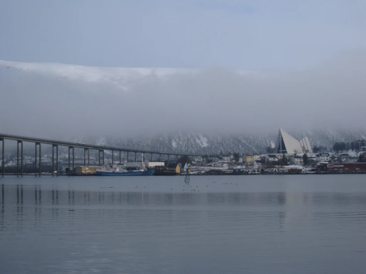 the city is seen from across the water