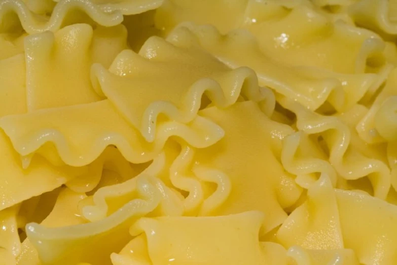 closeup of a bunch of noodles that are yellow